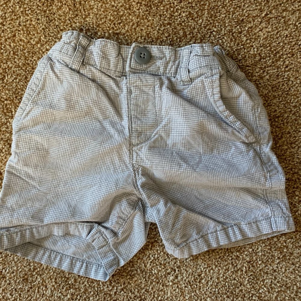Children's Place blue & white check dress shorts 2T